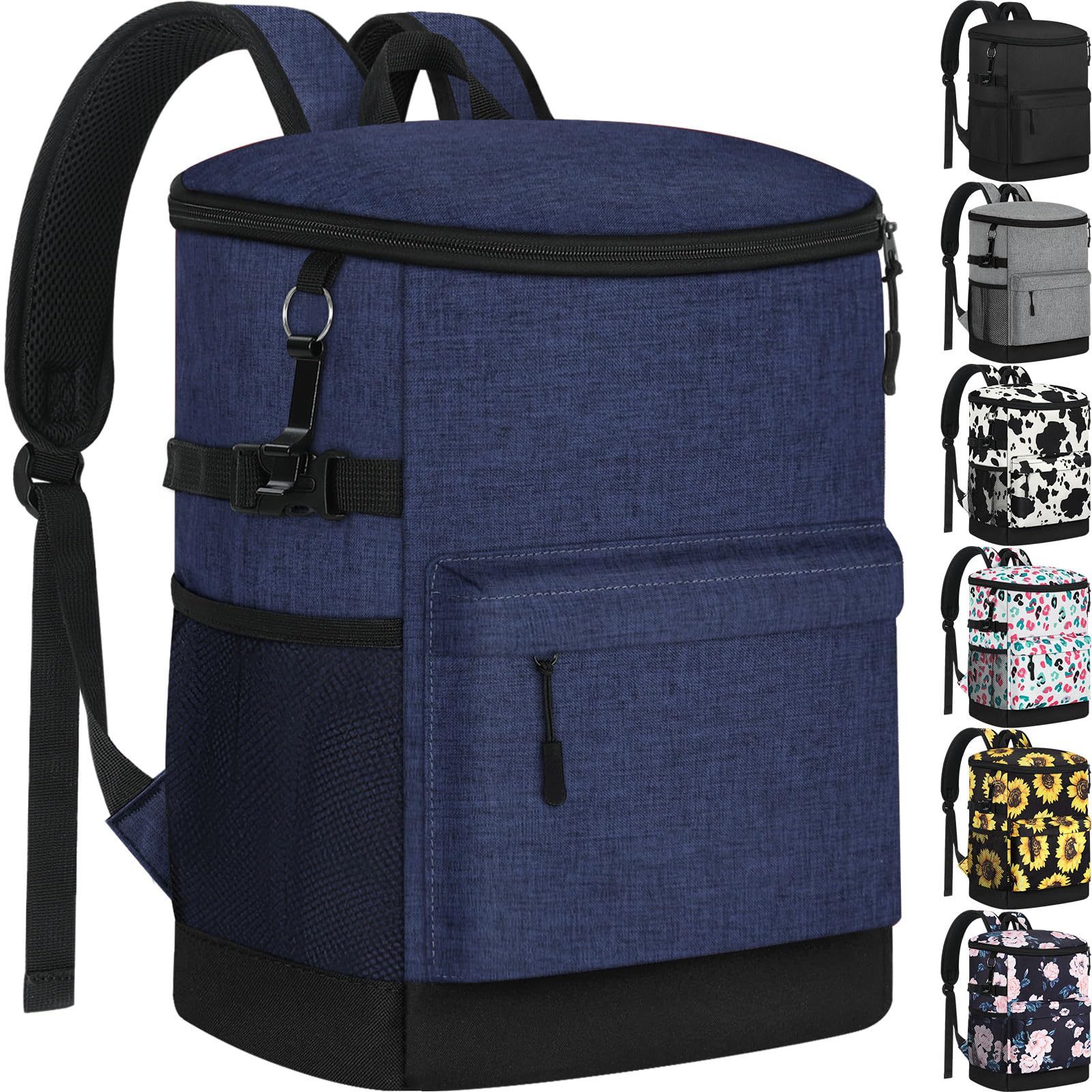 Tenot Cooler Backpack 33 Cans Backpack Coolers Insulated Leak Proof Soft Beach Cooler Bag for Men Women Ice Chest Backpack Camping Hiking Picnic Travel Cooler Lunch Backpack Blue โ image 1