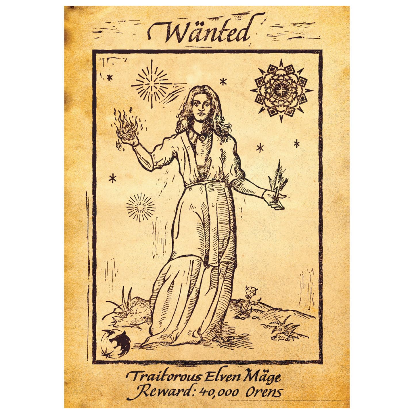 FaNaTtik The Witcher Yennefer Wanted Poster Art Print – Official Limited Edition A3 Collectible Wall Art, Individually Numbered with Certificate of Authenticity (995 Worldwide)