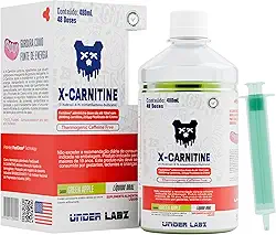 X-Carnitine Lipo Drive | Under Labz | Linha Essentials (480ml)–48 doses | L-Carnitina Líquida, Energia e Foco Metabólico – Suplemento para Definição e Performance Diária (480ml (48doses), Green Apple)