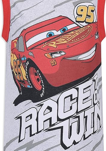 Miniatura 6 de Disney Cars Lightning McQueen - Camisetas sin mangas para niños pequeños y pequeños (2 unidades)