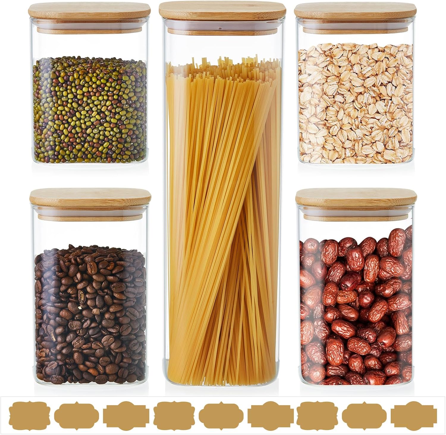 Unbreakable Pour Over Coffee Maker and 5Pcs Glass Jars Set