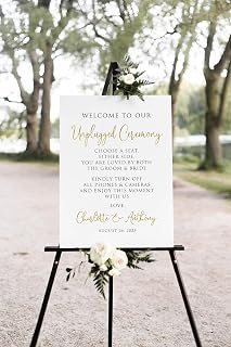 Personalized Pick a Seat Ceremony Sign, Choose a Seat Either Side You're loved by both the Groom & Bride, Unplugged Wedding Sign