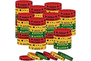 Batiyeer Juneteenth Rubber Bracelets: Express Black Pride and Celebrate Freedom