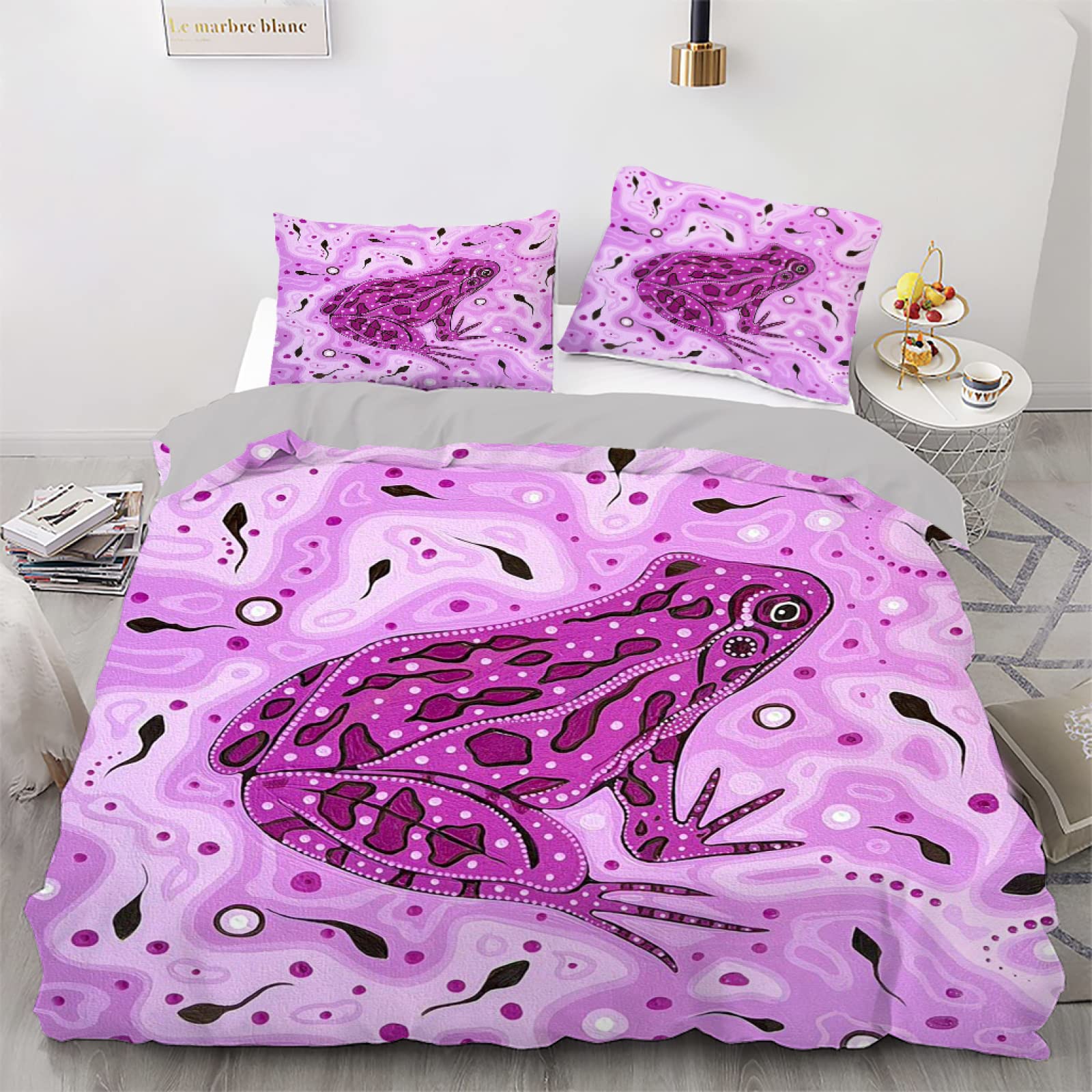 Housse de couette 90x190 ado violette pour chambre fille ou garçon