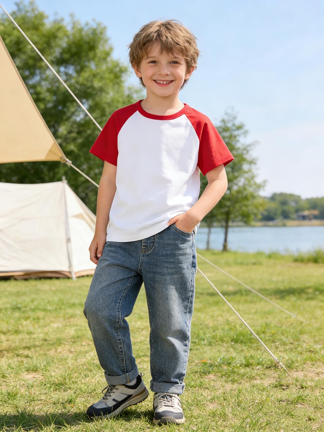 1-14Y Baby Baseball Tee Toddler Boys Girls Raglan T Shirt Kids Blouse Short Long Sleeve Casual Crew Neck Tops - Image 2