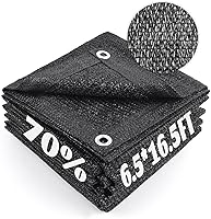 Vista 71 de Cool Area 70% Tela para Sombra Solar con Ojales, Lona de Malla para Cubierta de Plantas 6.5x16.5 pies, Toldo para Patio, Jardín, Pérgola, Verde