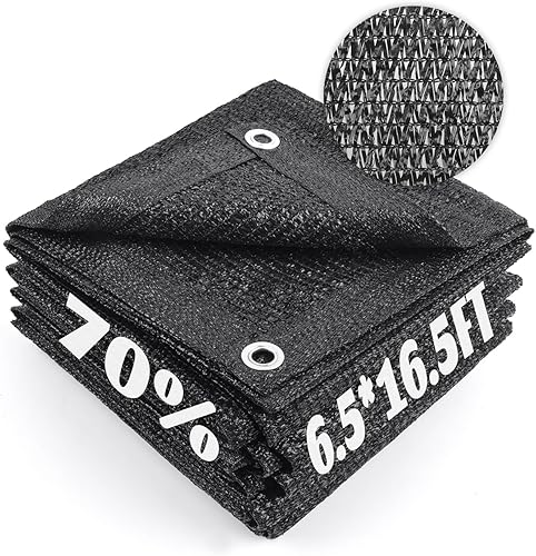 Miniatura 103 de Cool Area 55% Tela de Sombra Solar con Malla, Lona con Ojales para Cubierta de Plantas 2x5m, Toldo para Patio, Jardín, Pérgola, Invernadero, Negro