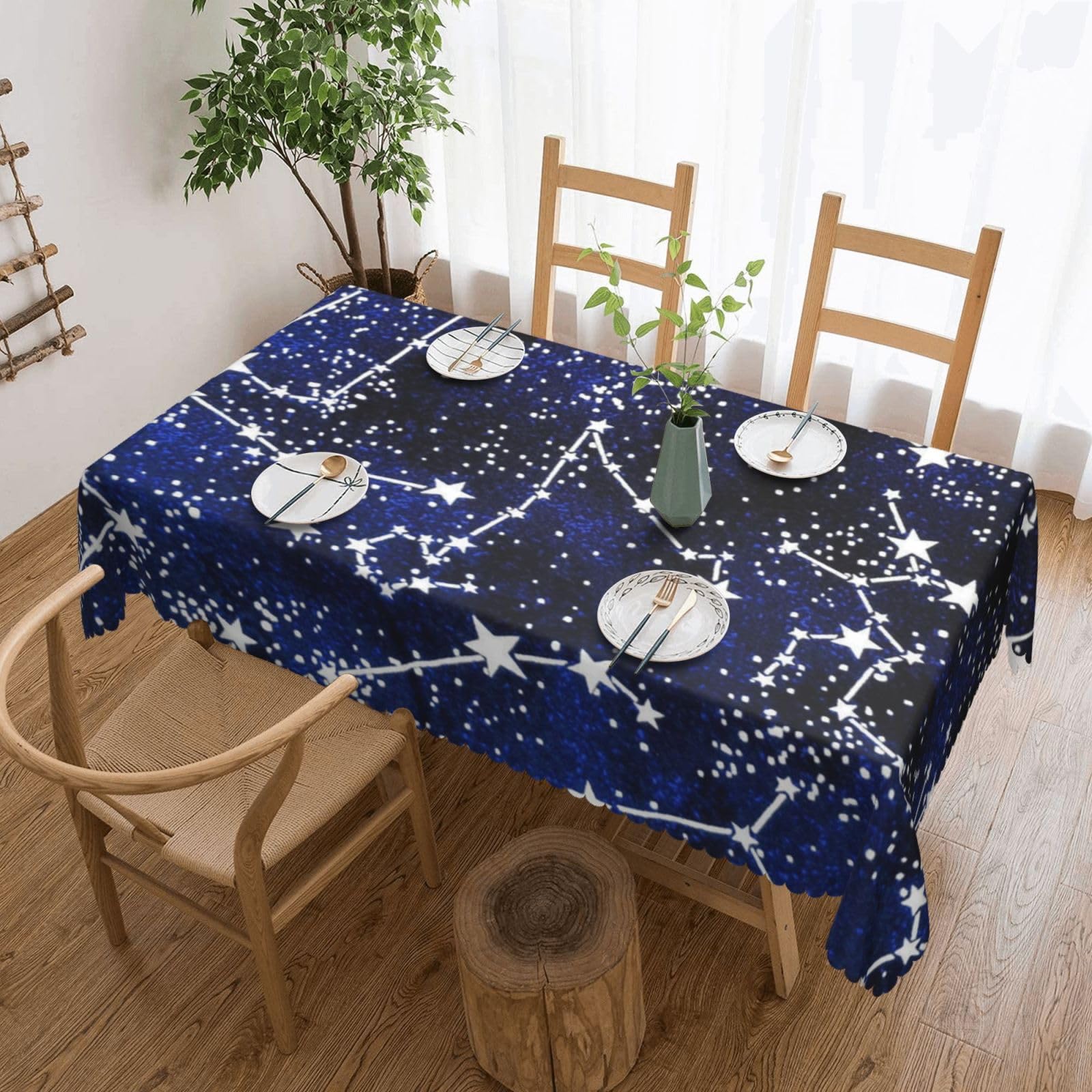 Nappe rectangulaire lavable et résistante à l'huile avec dentelle fine