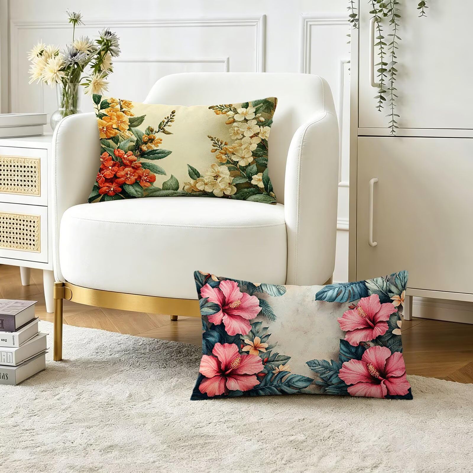 Housse coussin 50x70 cm lot de 2 anti tache et impermeable pour grand canape