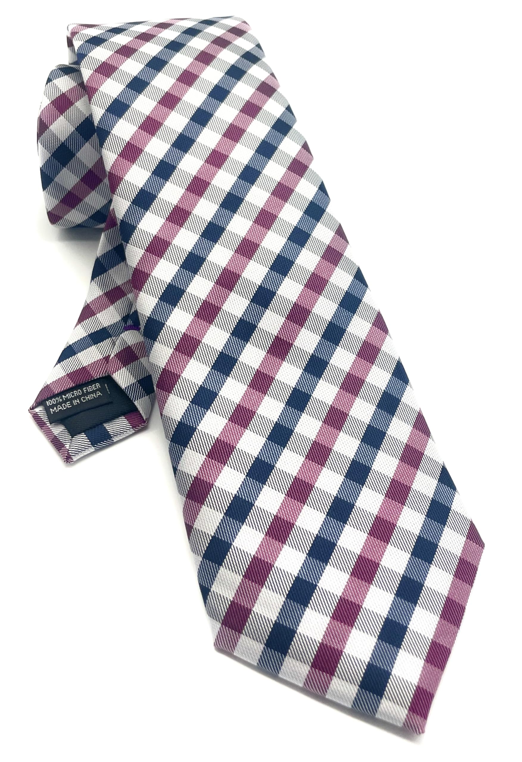 Diamond Ties for Men - Woven Necktie - Mens Ties Neck Tie by Scott Allan, Purple and Navy Blue, 59 in x 3.3 in