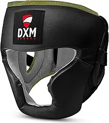 DXM SPORTS Capacete de boxe para treinamento de MMA, Sparring Kickboxing - Protetor de cabeça de segurança ajustável para Muay Thai, Karatê, Taekwondo