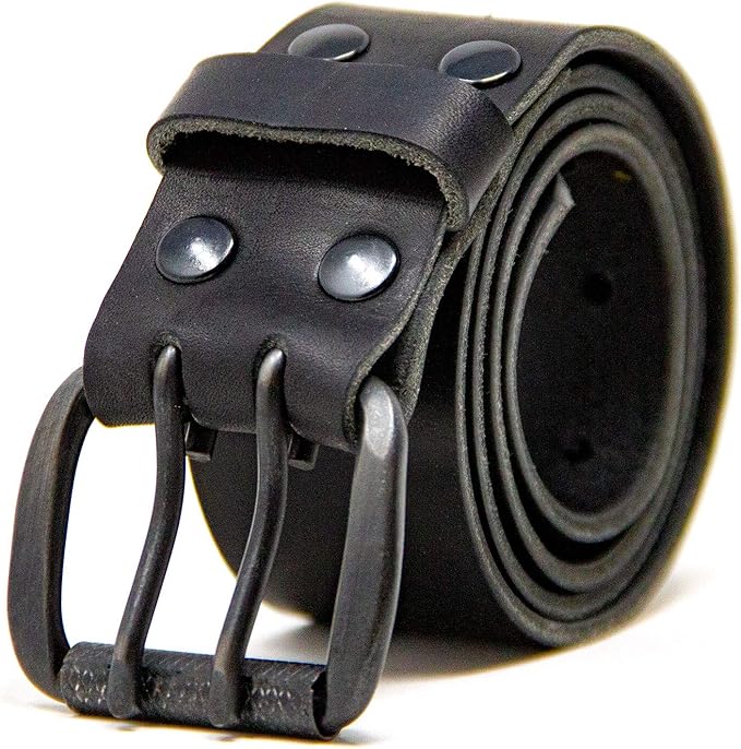 Logical Leather Men's Work Belt Heavy Duty Genuine Full Grain Leather