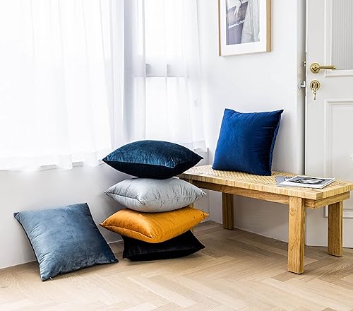 Miniatura 2 de Home Brilliant - Funda de cojín decorativa para el hogar, en terciopelo, para sofá, silla, cama