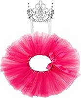 Vista 17 de Juego de 2 piezas de corona para perro, diadema de tutú para perro, falda tutú, corona de diamantes de imitación de cristal, disfraz para cachorros