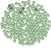 Vista 24 de Nibiru 6616 diamantes de imitación de cristal con parte trasera plana de varios tamaños para manualidades, gemas de vidrio redondas con pinzas y Rosa