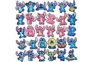 Accessory Party Pack: 30 Pairs of Cartoon Crocs Shoe Charms for Clog Slides and Sandals