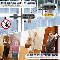 Vista 5 de Pestillo de cerrojo de barril, perno deslizante, herrajes para puerta, 7.8 pulgadas, resistente, acero inoxidable 304, para valla, madera, puerta
