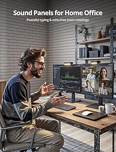 Acoustic Wall Panels, Brick Pattern Peel and Stick Sound Absorbing Panel for Ceiling, Door, Pared, 12 Pack 12"x12"x0.4", Beige Decorative Self Adhesive Wall Tiles for Recording Studio, Room