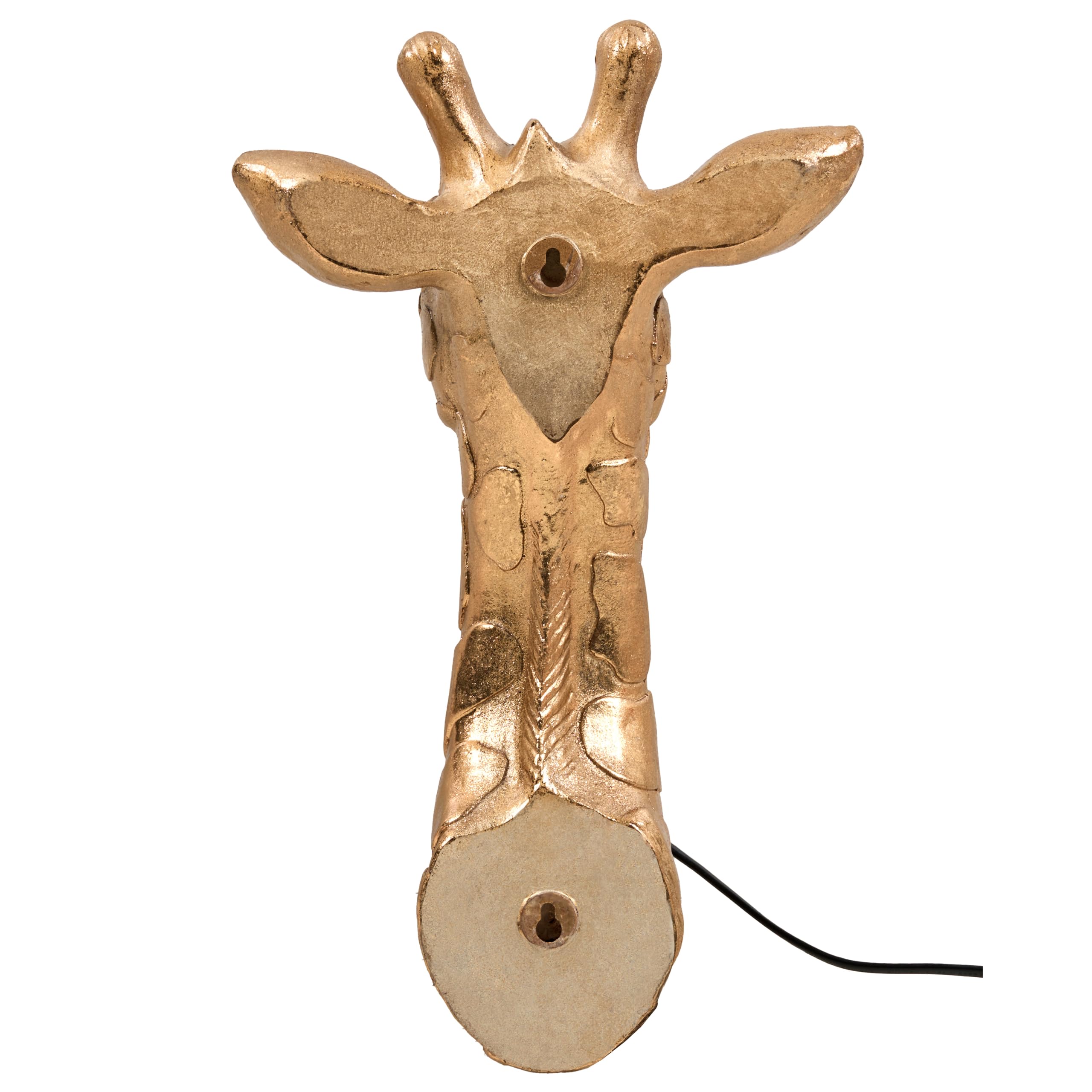 Beliani Wandleuchte Kunstharz gold Glühbirnen-Optik 1-flammig Tiermotiv Giraffe Merlin