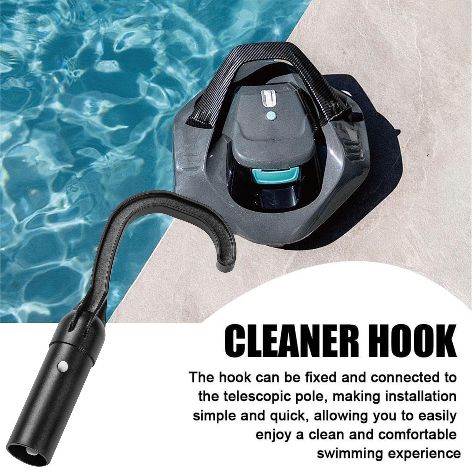Poolhaken Für Stangen – Adapter Kompatibel Mit Vidapool Orca Schnurlosem Poolsauger