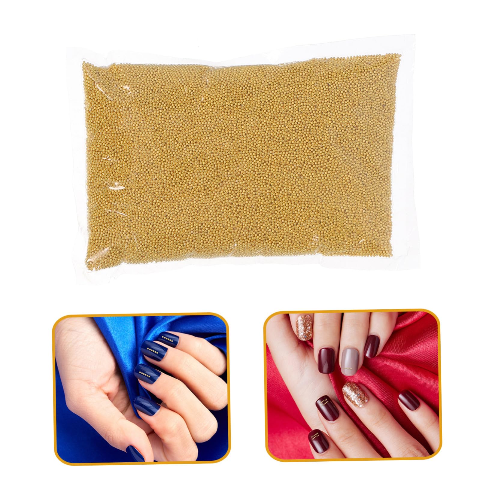 Baluue Perline di Metallo per Unghie Palline Decorative Mini Perline e Borchie Rotonde Accessori per Manicure Fai da Te Gioielli per Unghie Resistenti allo Sbiadimento