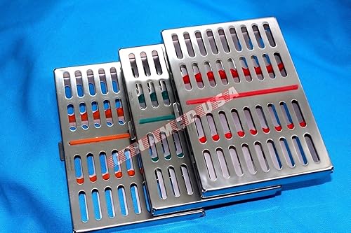 Miniatura 4 de Caja de la bandeja del estante del casete de la esterilización dental del alemán 3 para 10 instrumentos
