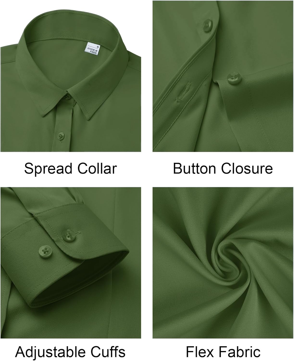 Button Down Shirts for Women Wrinkle Free Dress Shirt Classic Fit Long Sleeve Casual Business Blouse Work - Image 4