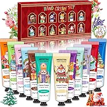 Christmas Hand Cream, 12 Pieces Hand Cream Set Gift Box, Dry Hands, Christmas Gifts for Women, Colleagues, Men, Friends and Parents