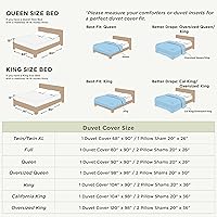 Vista 8 de Bedsure Funda de edredón de tamaño King suave y prelavada, gris oscuro, 3 piezas, 1 funda de edredón de 104 x 90 pulgadas con cremallera y 2 fundas