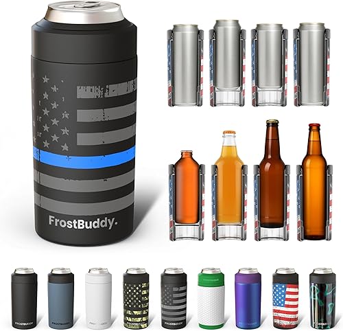 Miniatura 44 de Frost Buddy - Enfriador de latas universal Buddy, se adapta a todos, para botellas regulares de 12 y 16 onzas o de tamaño delgado, acero inoxidable
