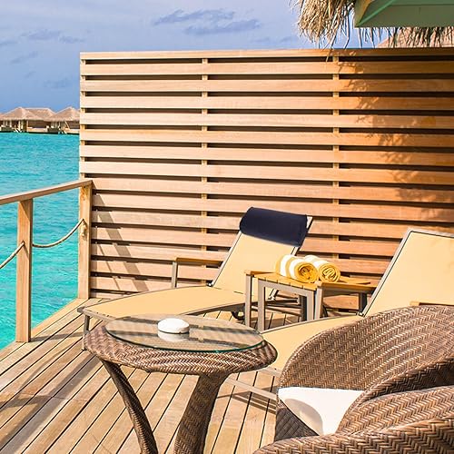 Miniatura 8 de Operitacx Almohada para reposacabezas de silla para sillas de playa, correas elásticas para una fácil instalación, soporte cómodo para uso en patio