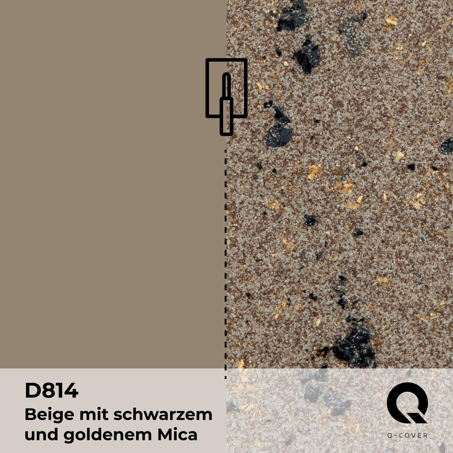 Quarzgrund für Dekorativer Putz mit Mica Beige D814 7,5KG | Acrylatdispersion Grundiermittel Innen & Außen für Wände und Decken Grundierung Schutz Mosaikputz ca. 0,3-0,4 KG/m2