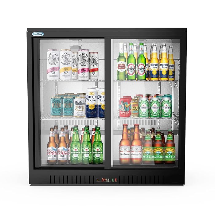Buy KoolMore Two Door Back Bar Cooler Counter Height Beverage