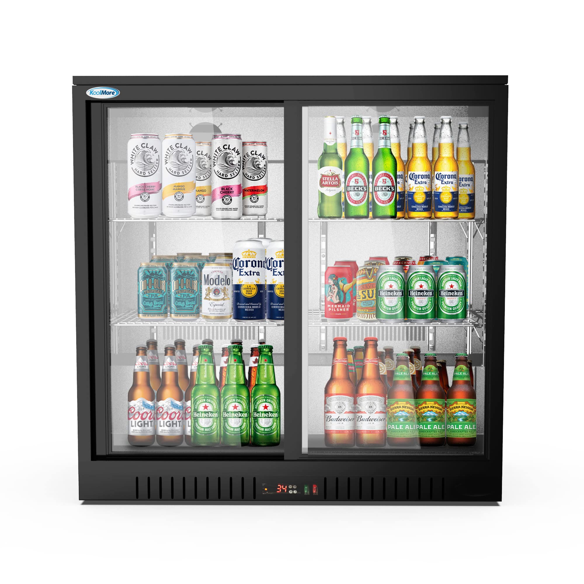 Buy KoolMore Two Door Back Bar Cooler Counter Height Beverage