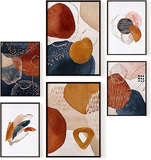 Ohbimba - Poster decorativo da incorniciare (senza cornice), poster da parete per decorazione salotto moderno, quadri astratti, camera da letto, salotto, immagini in stile femminile formato A3 e A4