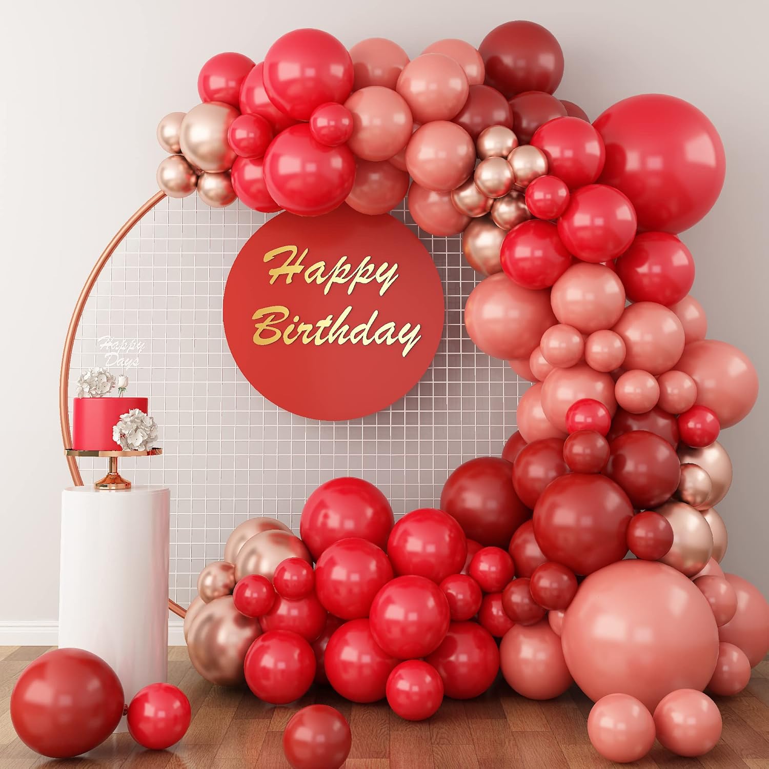 GREMAG Red Balloon Garland Kit, Balloon Arch Kit 112 Pcs