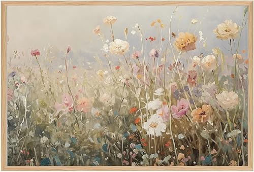 Miniatura 13 de Impresiones de flores silvestres flotantes, arte de pared de paisaje, impresiones botánicas de naturaleza, póster floral colorido, pintura de flores