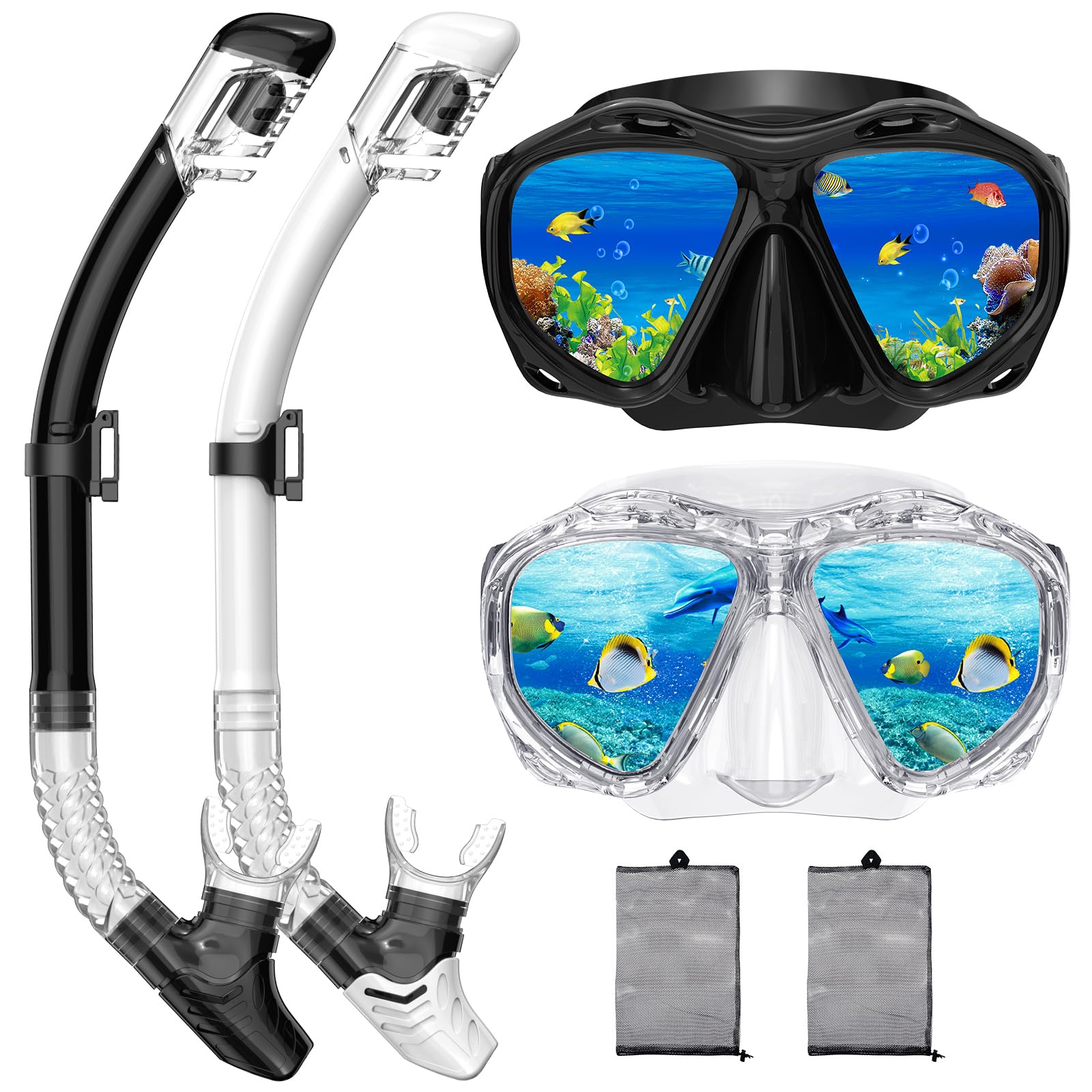 Equipo de esnórquel para adultos, juego de máscara de esnórquel para adultos, gafas de natación