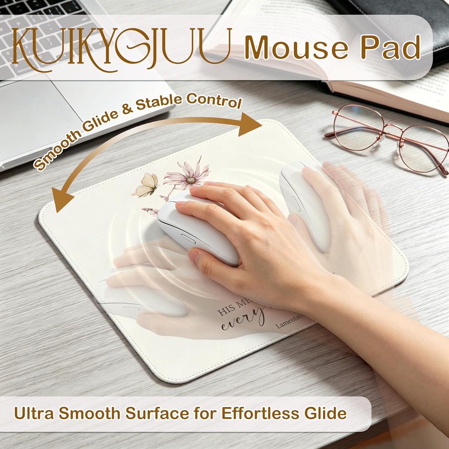 Christian Mouse Pad 9.5x8 Inch, Christian Gifts for Women, His Mercies are New Every Morning Religious Mouse Pads for Computer Laptop Desk, Office Desk Accessories image 4