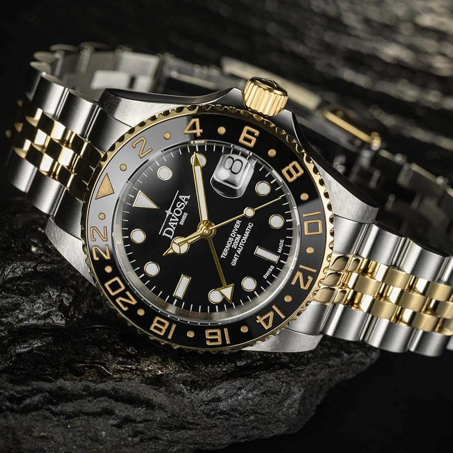 自動巻き腕時計 ゴールド 200m防水