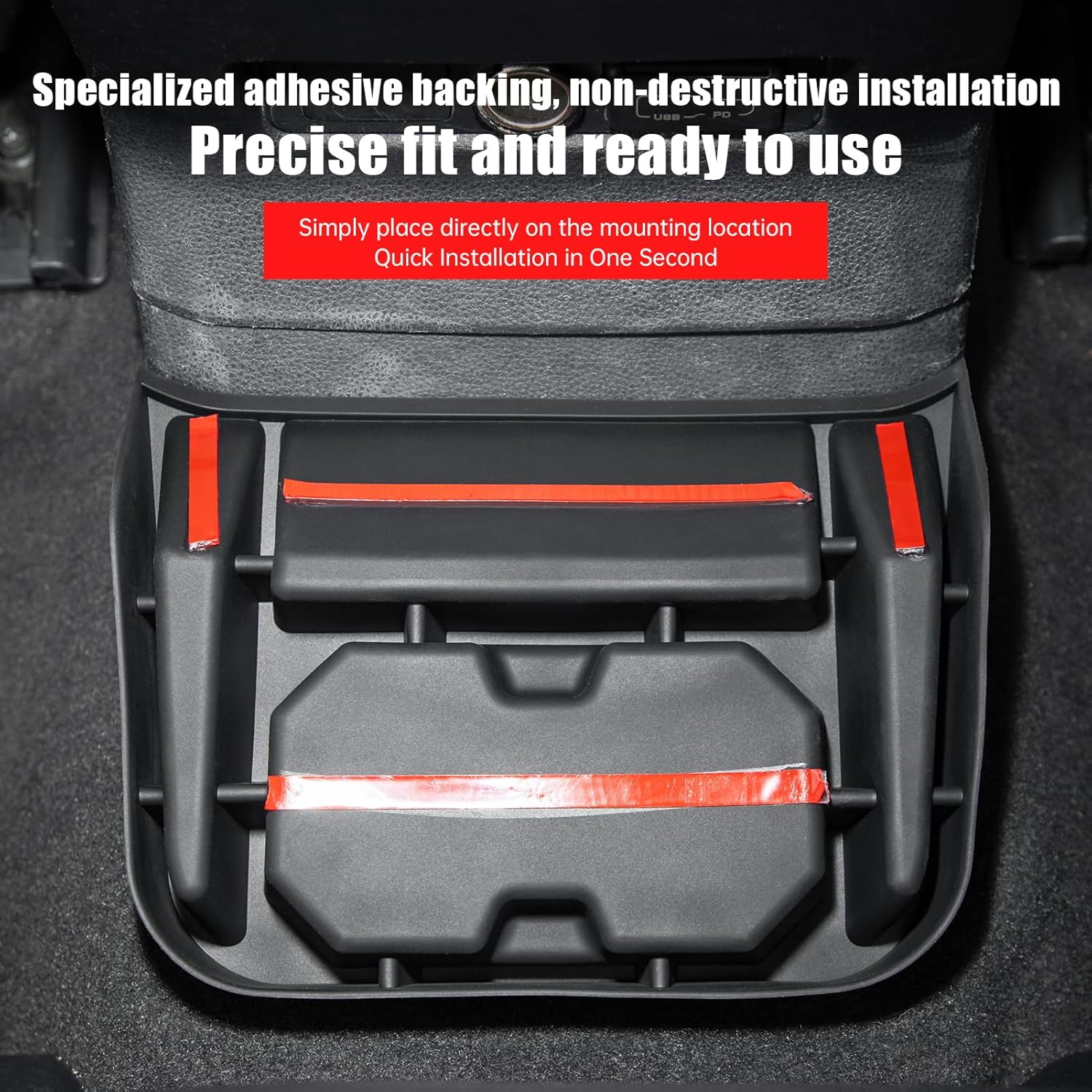 Rear Aisle Storage Box for 2024-2025 2026 Toyota Land Cruiser 250 & 1958 Prado LC250 J250 Silicone Organizer Under Air Vent Organizer Interior Decorative Supplies Tuning Accessories