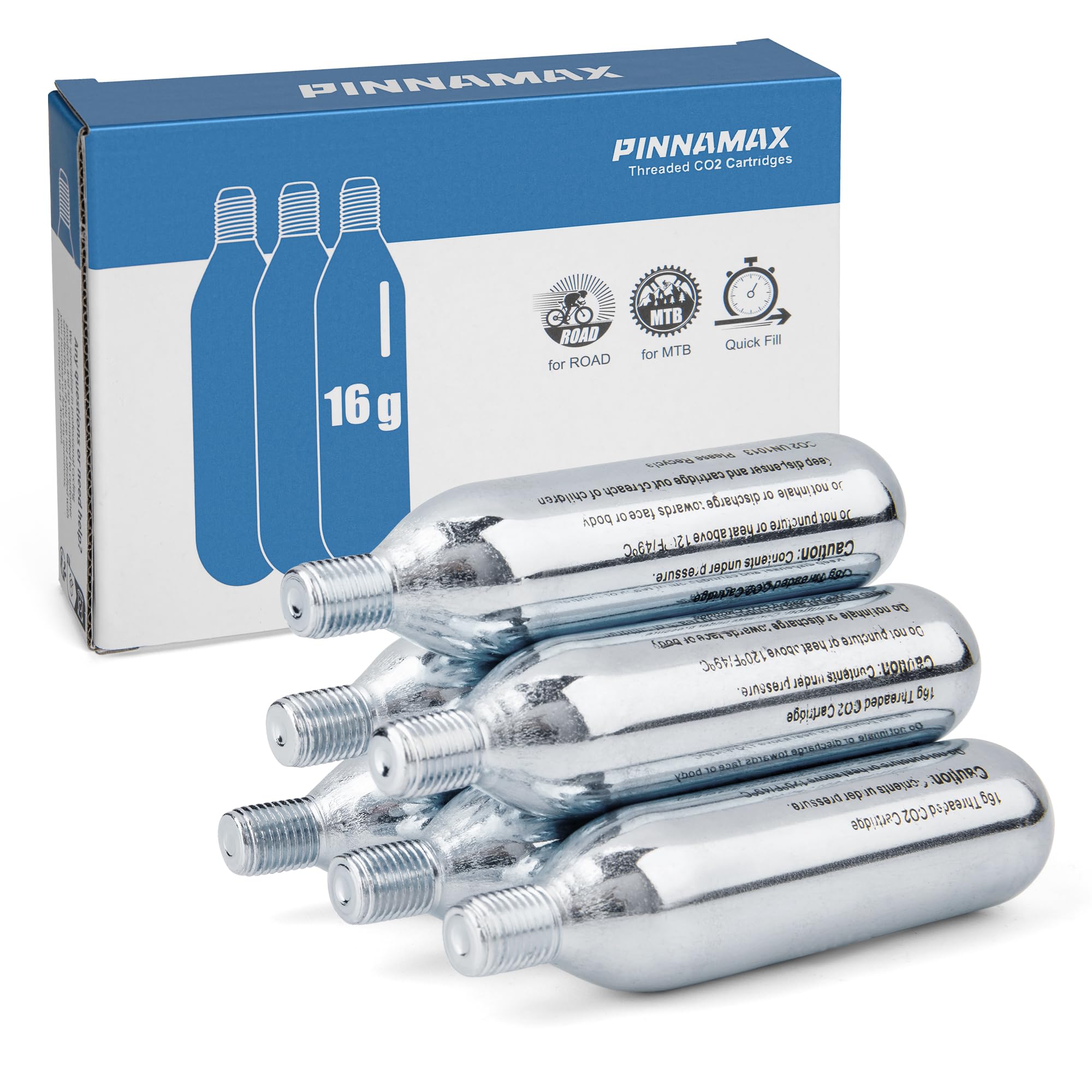 CO2 Fahrradpumpe Set–CO2 Inflator mit 16g/25g CO2 Kartuschen–Kompakt, Leicht, Kompatibel mit Presta & Schrader Ventilen–Perfekt für Rennräder & MTB–Inkl.Schutzhülle