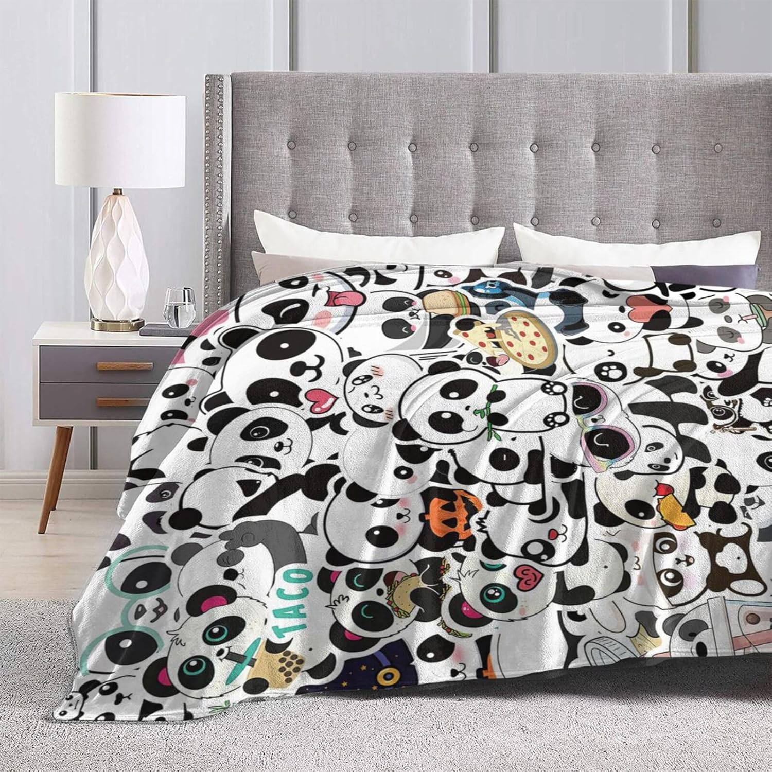 Panda Blanket Super Soft Cozy Fleece Animal Throw Blanket Plush Bedding Panda Stuffed Blanket Gifts for Boys Girls Kids Women 40''X50'' - Image 6