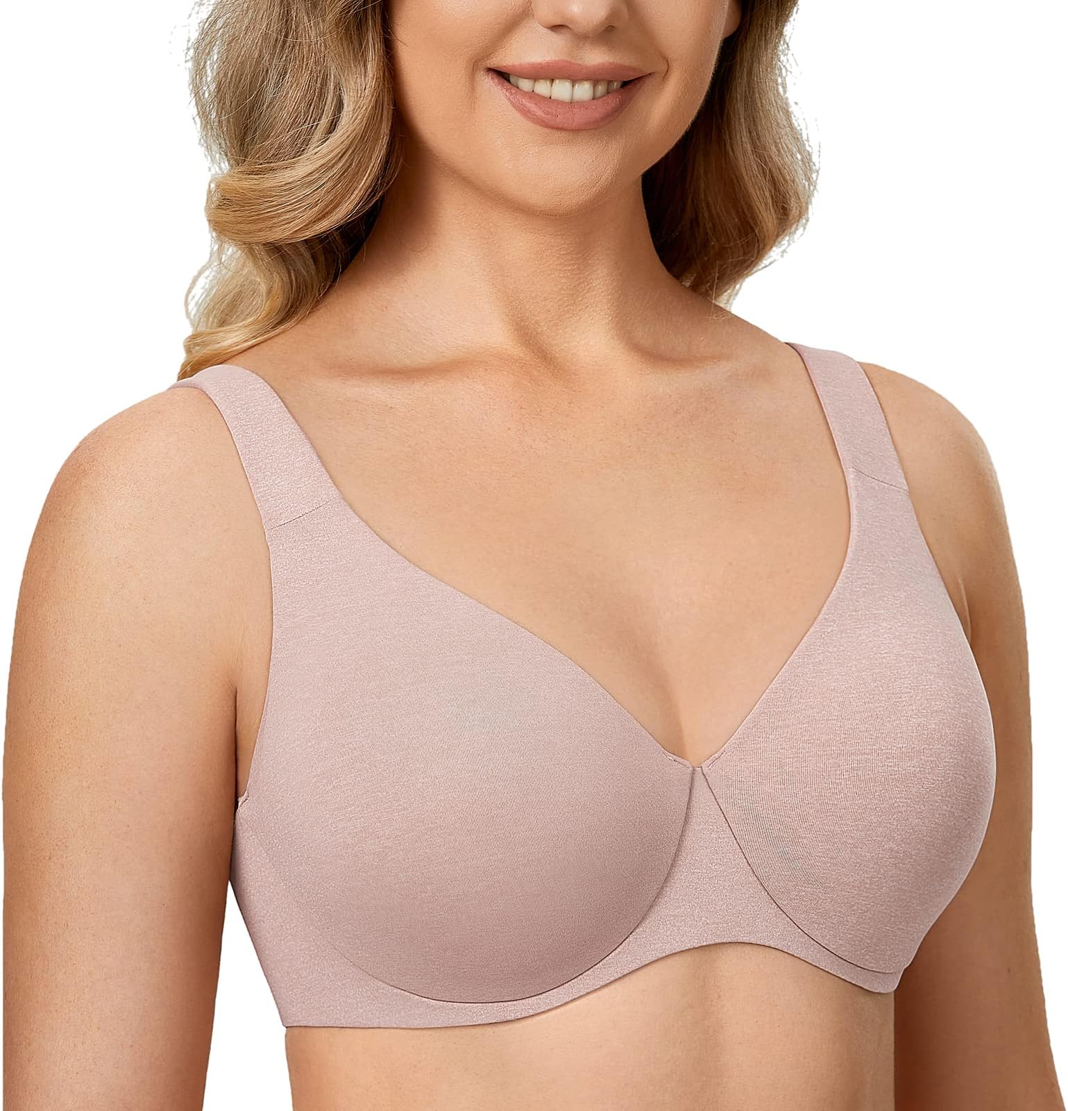 Minimizer Bras for Women Full Coverage Plus Size Underwire Unlined Supportive Seamless Bra