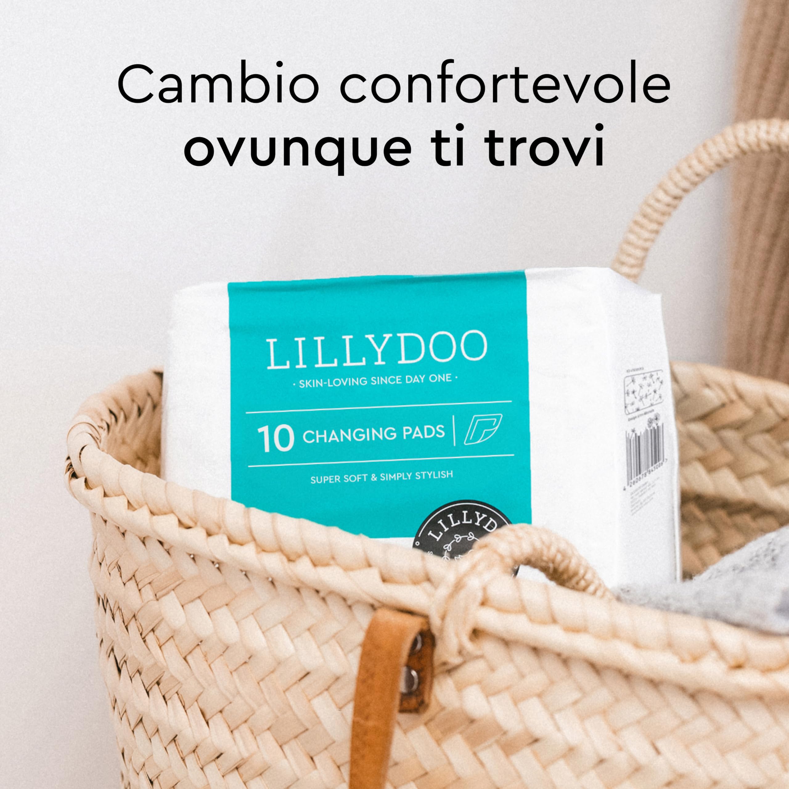 LILLYDOO Teli cambio 60x60 cm 50 pezzi senza profumi pelli sensibili dermatologicamente testati