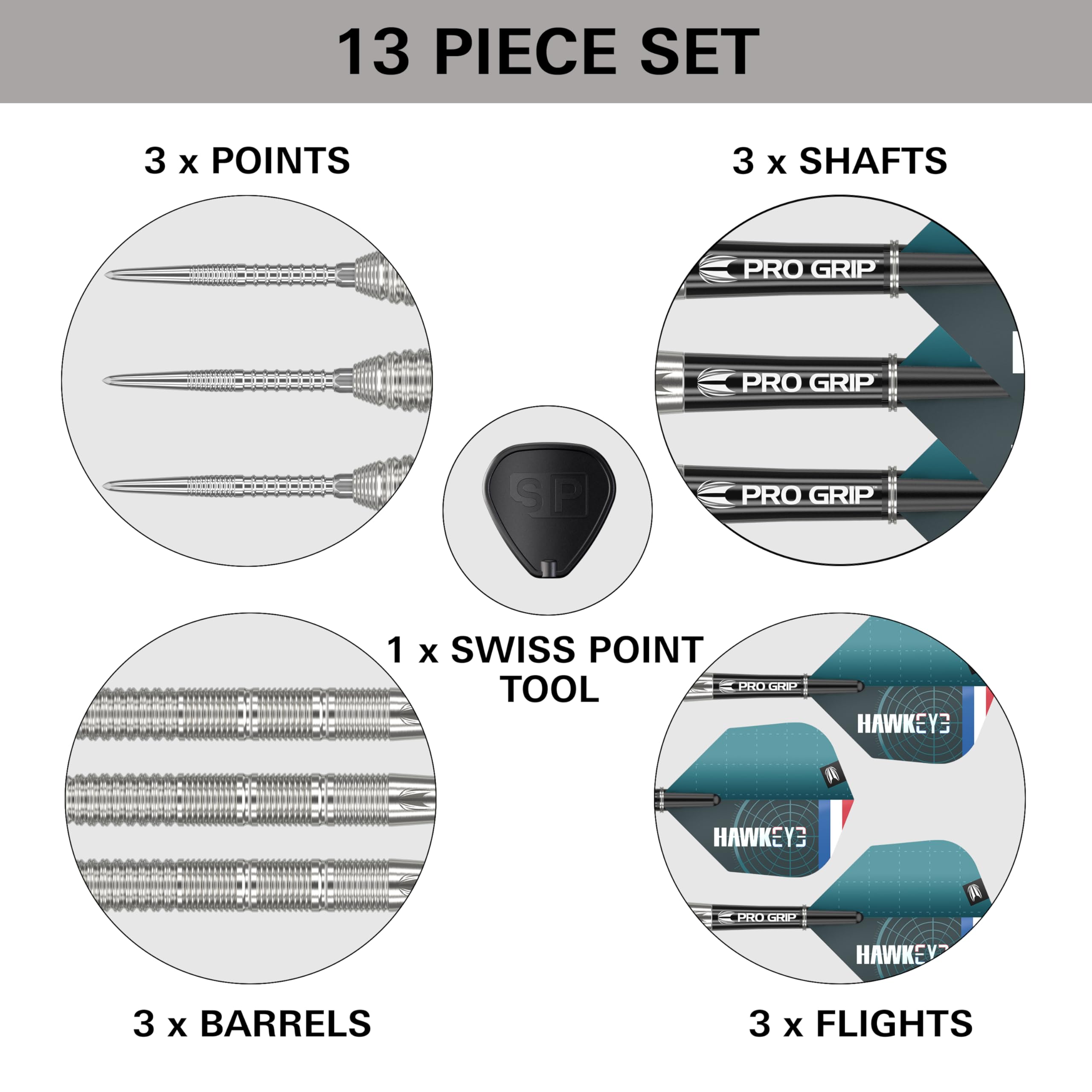 Target Darts Kevin Doets Gen 1 Steel Tip Swiss Point Darts, 90