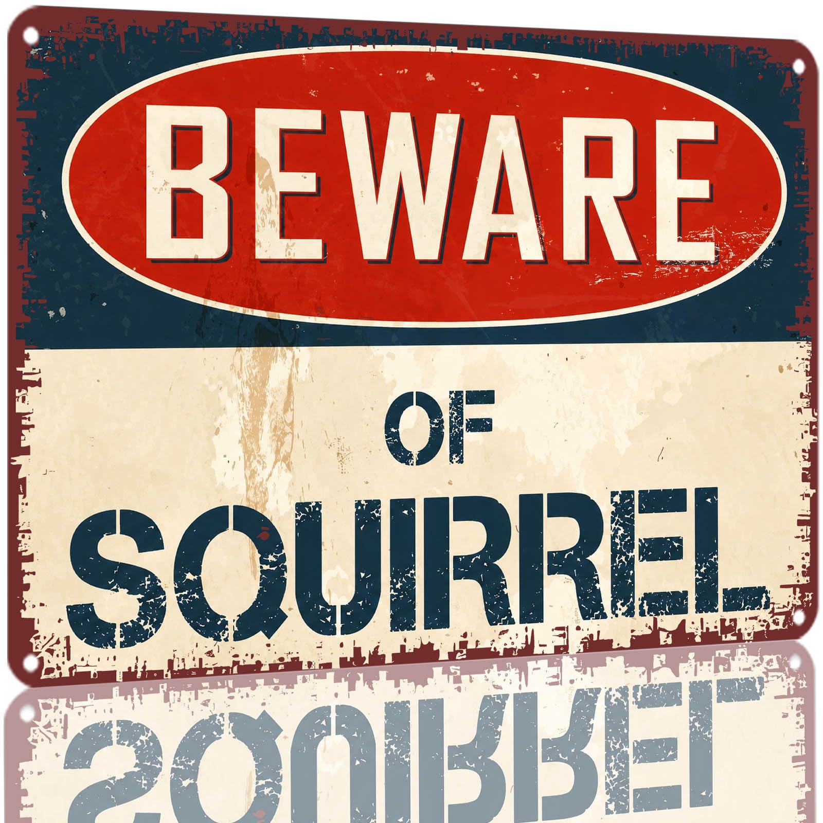 Kwqdozf As Pic Beware Of Squirrel Vintage Metal Tin Sign 8X12 Inch Retro Aluminum Sign Wal