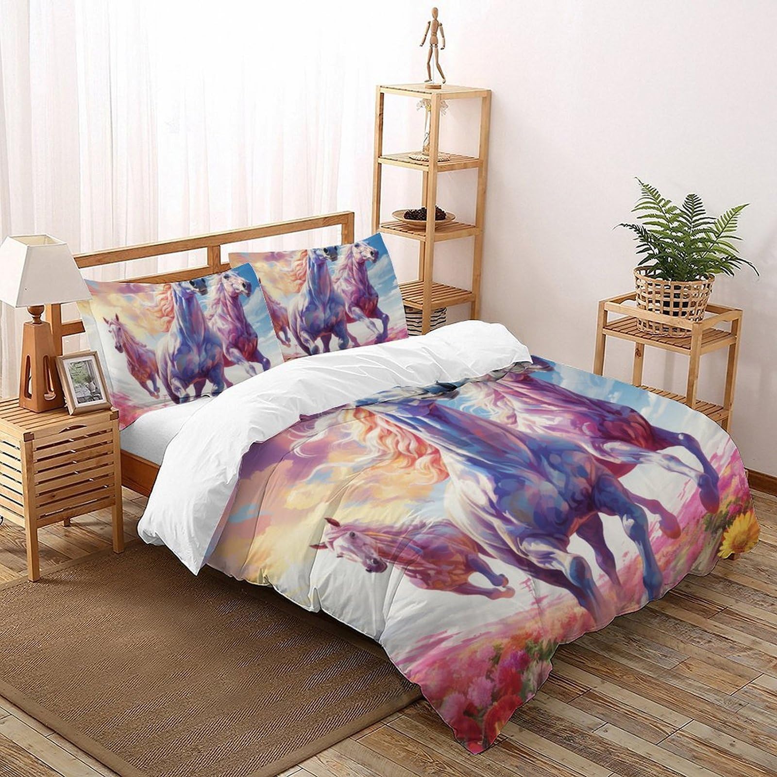 Housse de couette cheval 3D pour transformer la chambre de votre enfant