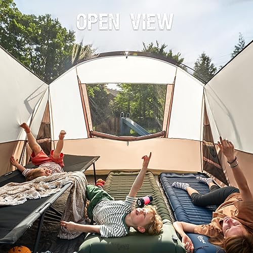 Miniatura 5 de PORTAL Tienda de campaña familiar para 6810 personas con sala de pantalla, tienda de campaña grande resistente al agua con mosca de lluvia, tienda