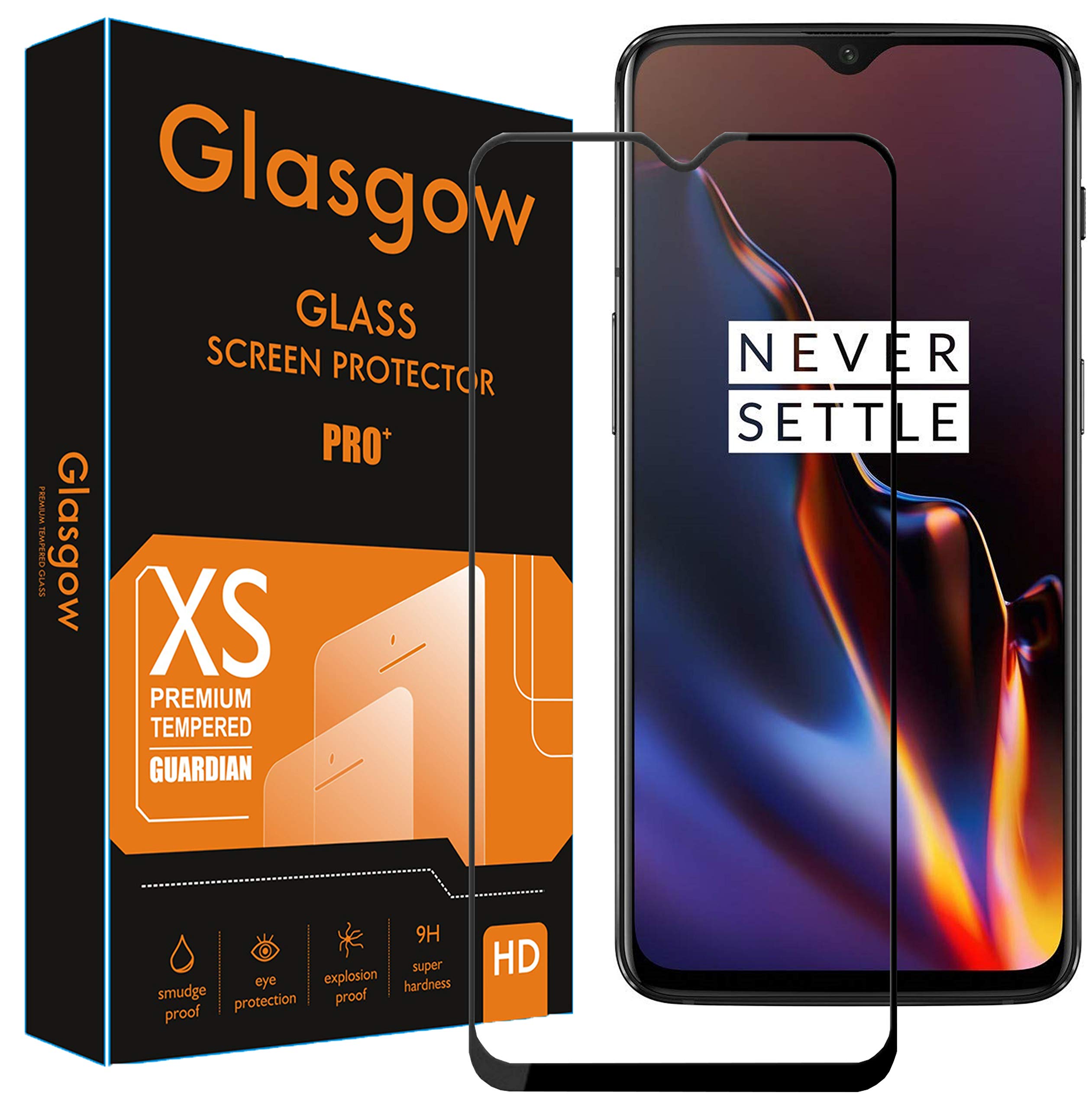 Glasgow |For OnePlus 6T, 1+6T | Tempered Glass Screen Protector Guard | Full Glue Curved Tempered Glass | Bubble Free Installation | Gorilla - Black (B07WN54B3L) Amazon Price History, Amazon Price Tracker